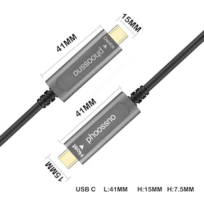 UL CMP Plenum Rated USB C to C Fiber Optical 3.1Cable 10Gbps 30M Compatible with Microsoft Azure Logitech Camera Aver &Vaddio & Barco ClickShare Touch Screen Kinect Intel RealSense - size: CMP C TO C 30M