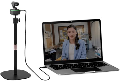 Desktop Webcam Stand, 18-inch Heavy-Duty Webcam Tripod Holder Compatible with Insta360 Link 2 pro/Link 2C pro/Link 2/Link 2C/Link PTZ 4K Webcams and X4 X3 X2 Action Cameras