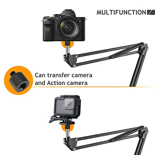Camera Screw Adapter 8 Pieces Thread 1/4" Male to 3/8" Female and 3/8" Male to 1/4" Female Adapter with Rubber Pad for Camera Monitor, Tripod, Mount
