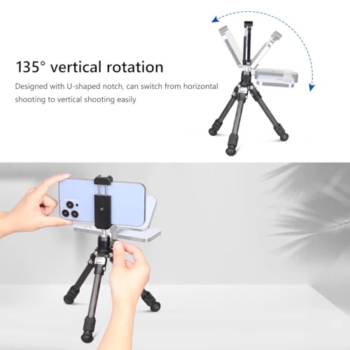 ARTCISE Mini Metal Ball Head (2 Pack) with 1/4" Screw and Removable Hot Shoe Mount, 360 Degree Rotatable Aluminum Tripod Head，Compatible with Cameras, Smartphone/iPad Mounts, Maximum Load 2kg/4.4 lbs