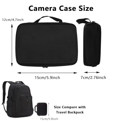 Small Carrying Case Compatible with Gopro Hero 13 12 11 9 8/AKASO EK7000 Brave 4 Brave 7/DJI Osmo Action 5 Pro/ODDV/APEXCAM/Pro Xtreme Action Camera, EVA Storage Bag - color: Case-Small