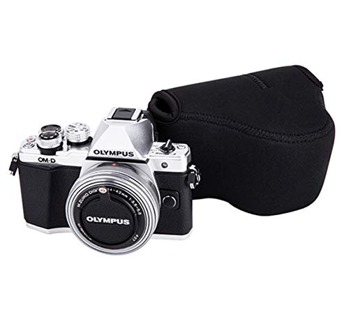JJC Black Ultra Light Neoprene Camera Case, Compatible with X-E4 X-T30 II X-T30 X-T20 X-T10 +Short Prime Lens, 18mm F1.4/ 27mm F2.8/ 35mm F2, Pouch Bag Fuji X100V X100VI, Compact Size 127x85x84mm - color: OC-F1, style: Oc-f1