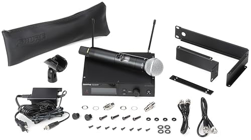 Shure SLXD24+/58 Handheld Wireless System - Includes SLXD4+ Receiver, SLXD2+ Handheld Transmitter with Beta58A Capsule, Bluetooth Monitoring, G57 Band - style: Beta 58A Capsule