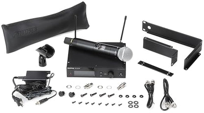 Shure SLXD24+/58 Handheld Wireless System - Includes SLXD4+ Receiver, SLXD2+ Handheld Transmitter with Beta58A Capsule, Bluetooth Monitoring, G57 Band - style: Beta 58A Capsule