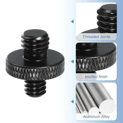 PATIKIL Tripod Screw Adapter 1/4" Male to M8 Male, 2 Pcs Tripod Nut Connectors Camera Mount Screw Camera Double Head Converter for Microphone Holder Magic Arms Accessories, 18 mm - size: 1/4" Male to M8 Male,18 mm