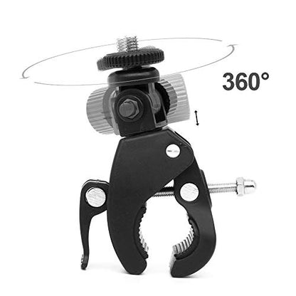 Camera Super Clamp with 1/4"- 20 Threaded Head Compatible for LCD Monitor,DSLR Cameras,DV,Flash Light,Studio Backdrop,Bike, Microphone Stands, Music Stands,Tripod, Motorcycle,Rod Bar