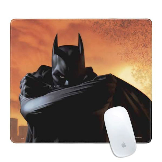 Skinit Small Gaming Mouse Pad - Officially Licensed Batman Design with Stitched Edges, Waterproof, Non-Slip Rubber Base, Desk Mat for Keyboard & Mouse, 12.6" x 11" inches - color: Orange - BATMNX03, size: 12.6" x 11"