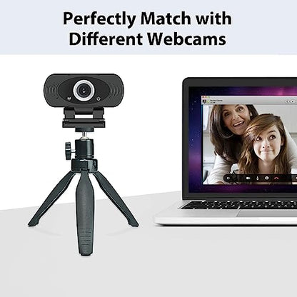 Mini Desktop Tripod Stand with 6.3 inch Universal 1/4 Screw Ballhead for Projectors, DSLR Cameras, Webcams, Smartphones, and Selfie Sticks - Black Angle Adjustable