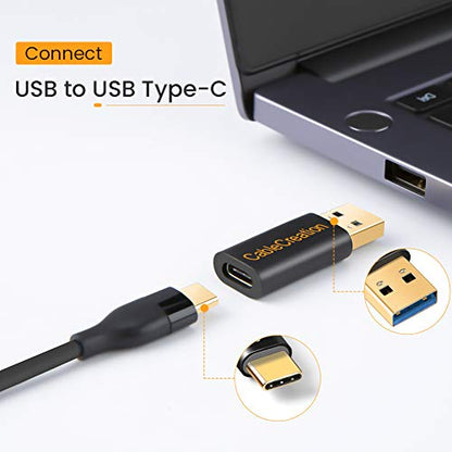 CableCreation 3-Pack USB C Female to USB Male Adapter, USB 3.1 5Gbps to USB C Adapter Compatible with Laptops, Logitech StreamCam VR Link for Charging - style: Adapter-3Pack