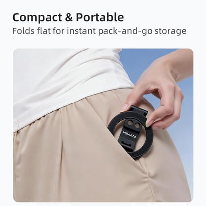 Magnetic Phone Tripod Mount Adapter with 1/4" Thread, Cold Shoe Phone Holder for Camera. Compatible with MagSafe for iPhone, 360° Rotatable, Foldable, Portable Design for Photography Video Vlog - style: Premium Magnetic