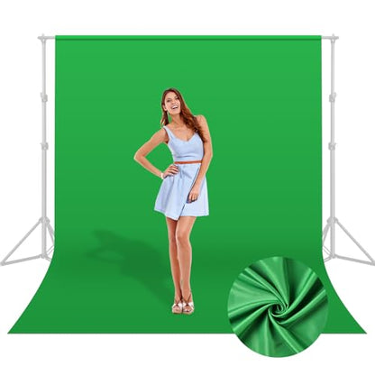 UTEBIT 5x6.5ft Green Screen Backdrop, Photography Backdrop Chroma Key Small Greenscreen Sheet Background for Streaming, Zoom Meeting, PS Keying, Video Creation, Studio Portrait Shoots (Backdrop Only) - size: 5x6.5ft