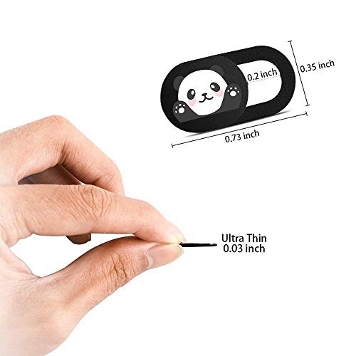 Laptop Camera Cover Slide 3 Pack Ultra Thin Slide Laptop Camera Cover for Echo Show, Computer, Tablet, Chromebook, PC - Panda - color: Panda 3