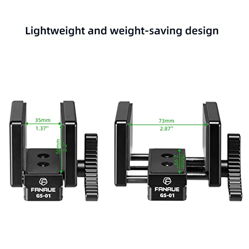 FANAUE GS-01Arca Swiss Rifle Saddle Mount, Hunting Tripod Clamp with Quick Release Plate, Shooting Tripod Rest, Enhanced Accuracy Ball Head & Adapter for Hunting and Shooting