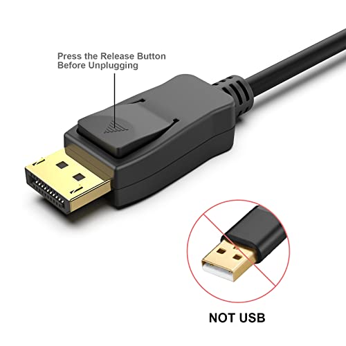 AVACON 4K DisplayPort to HDMI 6 Feet Cable 2 Pack, Uni-Directional DP 1.2 Computer to HDMI 1.4 Screen Cable Compatible with HP, ThinkPad, AMD, NVIDIA, Desktop - color: 2 PACK, size: 6 ft