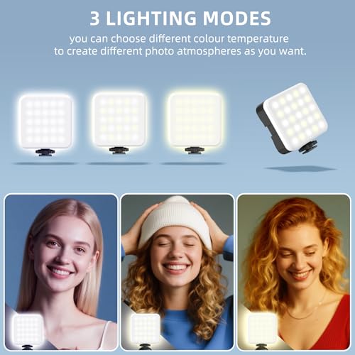 Zeadio LED Video Light, 3000K-7000K Dimmable Camera Fill Light with CRI>95, USB-C Rechargeable Pocket Light for Photography, Vlogging, Live Streaming, Compatible with Camera, Tripod, Phone Cage etc - color: LED, size: Pack of 1