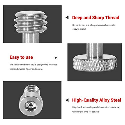SmallRig 26 Pcs Stainless Steel Camera Screws, 1/4" 3/8" M2 M2.5 M3 M4 | with Portable Storage Case, Suitable for Cameras, Cages, Handles - size: 26 Pcs