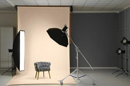 Denny Manufacturing - Seamless Paper Backdrop for Photography, Buff Seamless Paper Roll (86 in x 36 ft) Includes Free Roll Black Gaffer Tape (2 in x 13 ft) - color: Buff, size: 86 in x 36 ft