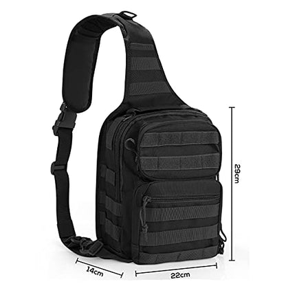 3 Pack Molle Pouch Combo Water Bottle Pouch Holder Tactical Molle Pouches Compact Utility Waist Bag Pack - color: Combo C:Black