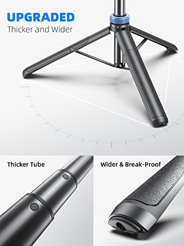 Kaiess 62" Phone Tripod & Selfie Stick, Extendable Photography Light Stand with Wireless Remote, Solidest, Portable, Lightweight, Compatible with iPhone/Android Phone - color: Black