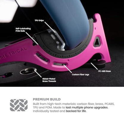 GEOMETRICAL Pocket Tripod PROv2 - Card-Size Stand, for iPhone, Thunder Pink Universal Kit - color: Thunder Pink