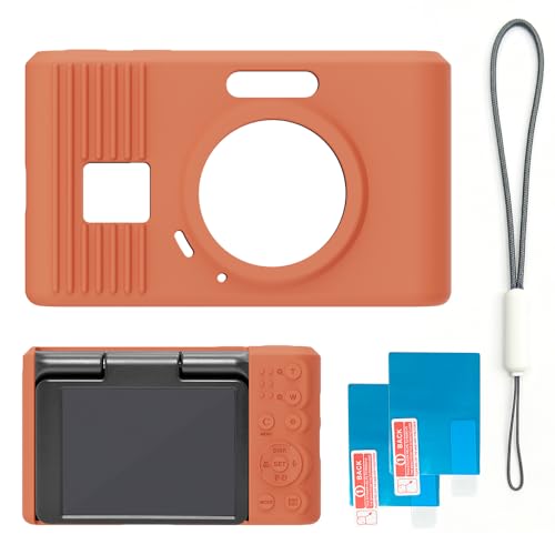 Silicone Case for Kodak pixpro C1 Digital Camera with 2PCS Screen Protector and Lanyard- Khaki - color: khaki