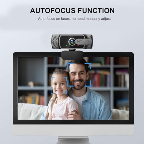 skybess 1080P HD Webcam, Live Stream Web Camera with Microphone and Privacy Cover - 110° View USB Webcam for PC Zoom Video Conferences, Calls, Skype, YouTube, Facetime, etc - Plug and Play