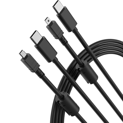 BERLAT 2-Pack USB C to 8-Pin Mini USB Cable 5ft, USB-C to Mini-B Durable Cord with Ferrite Core Anti-Interference – Compatible with Nikon/Sanyo/Sony/Fuji/Olympus/Panasonic Cameras, Phones, MP3