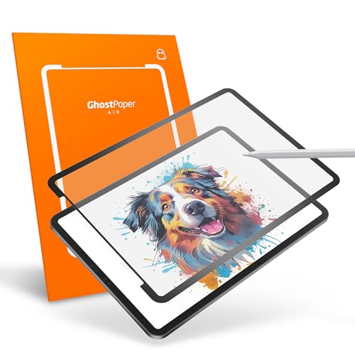 GhostPaper Air Premium Detachable Paper Feel Writing Sketching Surface Screen Protector, Air-ttach Nano Suction Mounting, Compatible with 10.9" iPad 10th Gen (2022), iPad A16 (2025) - size: iPad 10.9" (2022+)