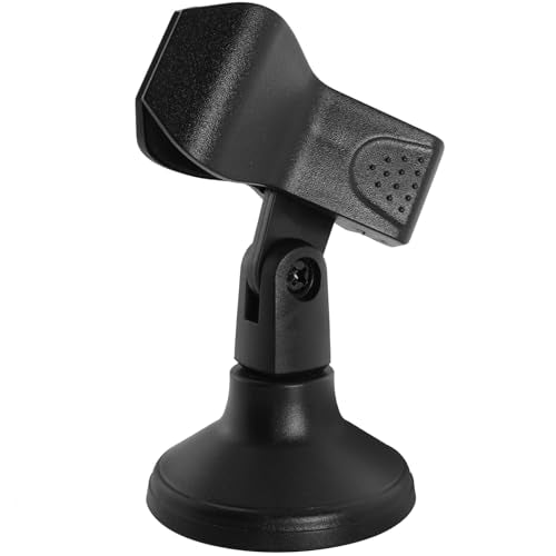 Desktop Clip On Mini Microphone Stand Holder Adjustable Portable 180 Degree Microphone Clip For Live Streaming Online Meetings Computer Chats