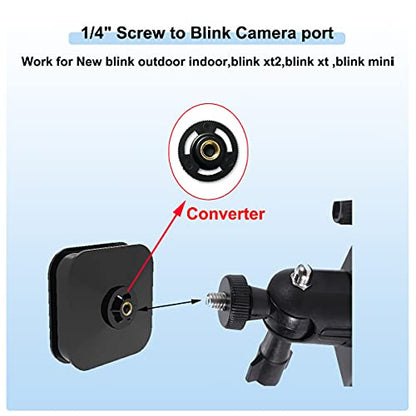 MANWU Mount Bracket Adapter Converter Connector for All-New Blink Outdoor Indoor XT2/XT Security Camera,Attachment that Holds Blink Camera to 1/4" Universal Mount (5 Pack Black)…