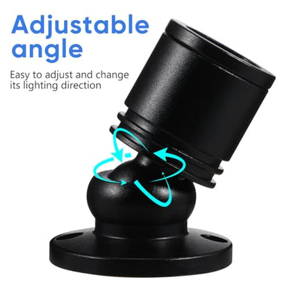 Uonlytech Small LED Spotlight Jewelry Showcase Small LED Spot Light USB- Powered Spotlight for Jewelry, White Light - color: Black, size: 4.3X2X2CM