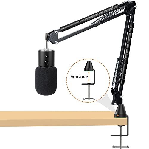 Razer Seiren X Mic Boom Arm Stand with Mic Foam Cover - Suspension Mic Stand and Windscreen with 2 pcs Cable Sleeve Compatible with Razer Seiren X Streaming Microphone - color: Razer Mic Stand