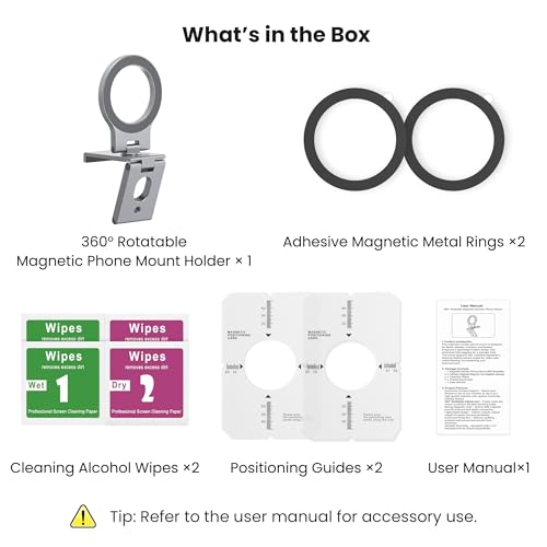 Itramax Continuity Camera Mount for iMac&Desktop Monitor,360° Adjustable iPhone Webcam Stand Holder with Metal Ring for MagSafe iPhone 17 17e/16/15/14/13/12/11/XR/XS,MacBook,Apple TV 4K,Studio Display - color: 360°Rotating-Gray