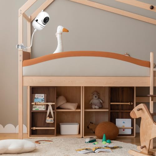 HelloBaby Monitor Clip Mount for HB6550/ Pro/ HB6550Plus/ HB6560/ HB65/ HB6240/ HB6339/ HB6351, Flexible Crib Clamp Mount Long Gooseneck Arm, Indoor Without Tools or Wall Damage - size: 20 inch mount + 2.04 inch clip