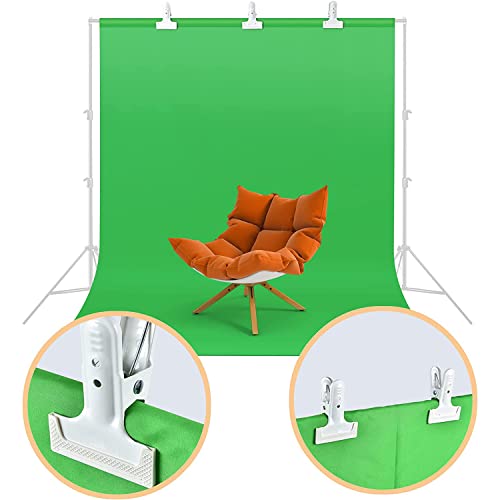 Backdrop Spring Clamps 6 Pack Large 4" Heavy Duty White | Photography Backdrop Clips, For Background Backdrops Stand, Woodworking, Home Improvement