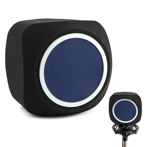 Pop Filter for Mic, Professional Microphone Isolation Shield,Reflection Filter, Sound-absorbing & Noise Cancellation High Density Foam for Recording,Singing,Podcasts,live stream | Pop Filter for Mic, Professional Microphone Isolation Shield,Reflection Fil
