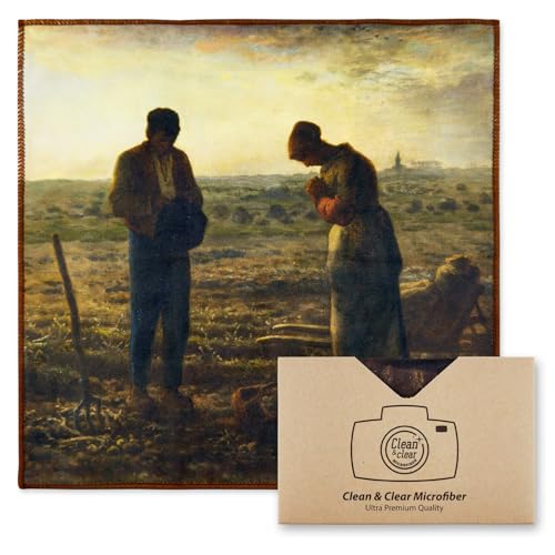 Large Microfiber Cleaning Cloths [5 Pack] – Classic Art “The Angelus” Design, Premium Lens Cleaning Cloth for Cameras, Glasses, Screens & Electronics - color: The Angelus, size: 5 Pack