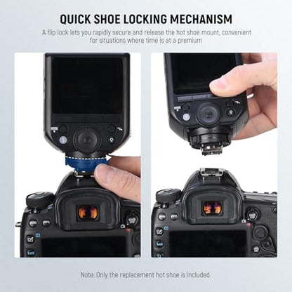 NEEWER Z2-S Hot Shoe Replacement, for Z2-S/Z2Pro-S/Z2II-S Round Head Flash Compatible with Sony Camera, Speedlite Hot Shoe Adapter Repair Part with Upgraded Metal Contact Interface