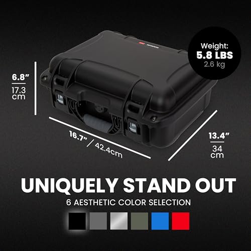 NANUK 920 Pro Photo Kit – Waterproof Travel Camera Hard Case with Padded Dividers & Lid Organizer, 16.7” x 13.4” x 6.8”, Dustproof & Impact-Resistant, Airline Carry-On Approved – Black | IP67 Waterproof Nk-7 Resin, Powerclaw Latches, Padded Divider and Li