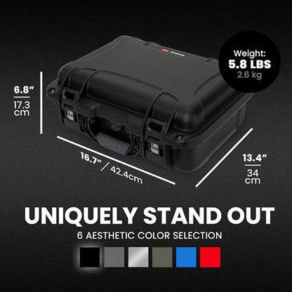 NANUK 920 Pro Photo Kit – Waterproof Travel Camera Hard Case with Padded Dividers & Lid Organizer, 16.7” x 13.4” x 6.8”, Dustproof & Impact-Resistant, Airline Carry-On Approved – Black | IP67 Waterproof Nk-7 Resin, Powerclaw Latches, Padded Divider and Li