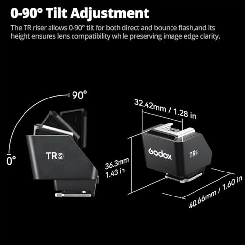 GODOX TR N TR-N TRN TTL Hot Shoe Riser for Godox Flash Nikon iT30Pro-N iT30ProN iT20-N iT22-N iT30Pro-N, Speedlight Extender to Reduce Lens Shadow for Camera Flash (TRN for Nikon)