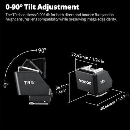 GODOX TR N TR-N TRN TTL Hot Shoe Riser for Godox Flash Nikon iT30Pro-N iT30ProN iT20-N iT22-N iT30Pro-N, Speedlight Extender to Reduce Lens Shadow for Camera Flash (TRN for Nikon)