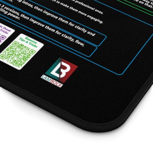 AI Prompts Desk Mat | How to Write an Effective Prompt Using Chatgpt, Copilot Cheat Sheet Large Desk Pad for Keyboard and Mouse | Chat GPT Prompts Mouse Pad 16x32 in - size: 16" × 32"