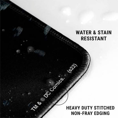 Skinit 35.75” x 15.4” Batman Dark Knight Rises Gaming Mouse Pad, Extra Large Extended Desk Mat, Anti-Slip Rubber Base, Smooth Low-Friction Surface, Precision Stitched Edges - color: Black - BATMNX07, size: 31.5" x 11.8"