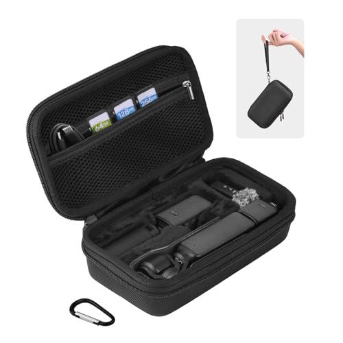 BRDRC Osmo Pocket 3 Case, For Xtra Muse Portable Carrying Bag Protective Hard Storage Bag for DJI Osmo Pocket 3 Creator Combo/Xtra Muse Camera Accessories with Wrist and Carabiner (Black) - color: Black