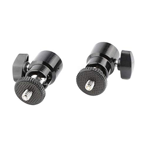 CAMVATE 1/4-20 Mini Ball Head for DSLR Cameras Tripods Monopods Light Stand | 2 PCS