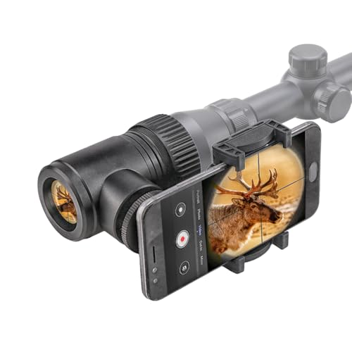 Rifle Scope Smartphone Adapter – Premium Aluminum Camera Mount with Quick Twist Lock & Dual View Angles – Ideal for Hunting, Bird Watching & Target Shooting - size: Smartphone - Scope Phone Mount