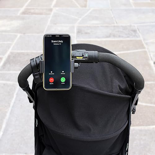 Adjustable Gooseneck Phone Holder - Suitable for Phone Holder for mic Stand，Baby Strollers, Treadmills, Shopping carts, Bicycles, Cars, Boats, and Golf carts
