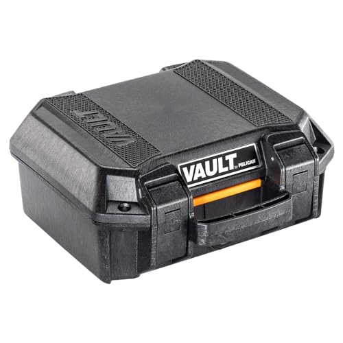 Pelican Vault V100 Hard Case (Camera, Pistol, Gear, Equipment) - color: Black, style: With Foam