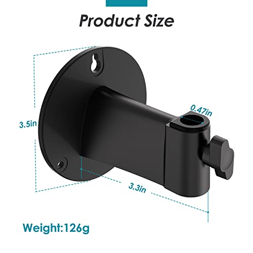 YOUSHARES Wall Mount Boom Arm - Microphone Holder for Stand, Vertical Surface Mount and Freely Swiveling Metal Clip Suitable for Saving Desk Space, Mic Stand Accessories - color: Wall Mount Stand
